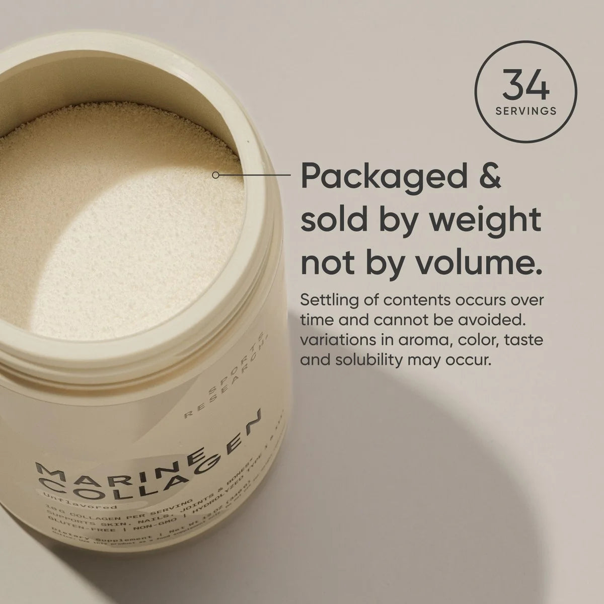 ® Marine Collagen Peptides Powder - Sourced from Wild-Caught Fish Keto Certified (34 Servings)