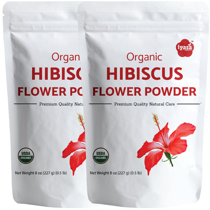 Organic Hibiscus Flower Powder (Hibiscus Sabdariffa) Tea 8,16 Oz Free Shipping