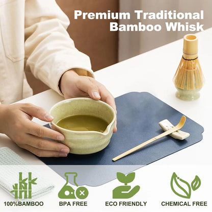 5 Pcs Matcha Whisk Set, Traditional Tea Ceremony Matcha Set with Bowl and Bamboo Whisks