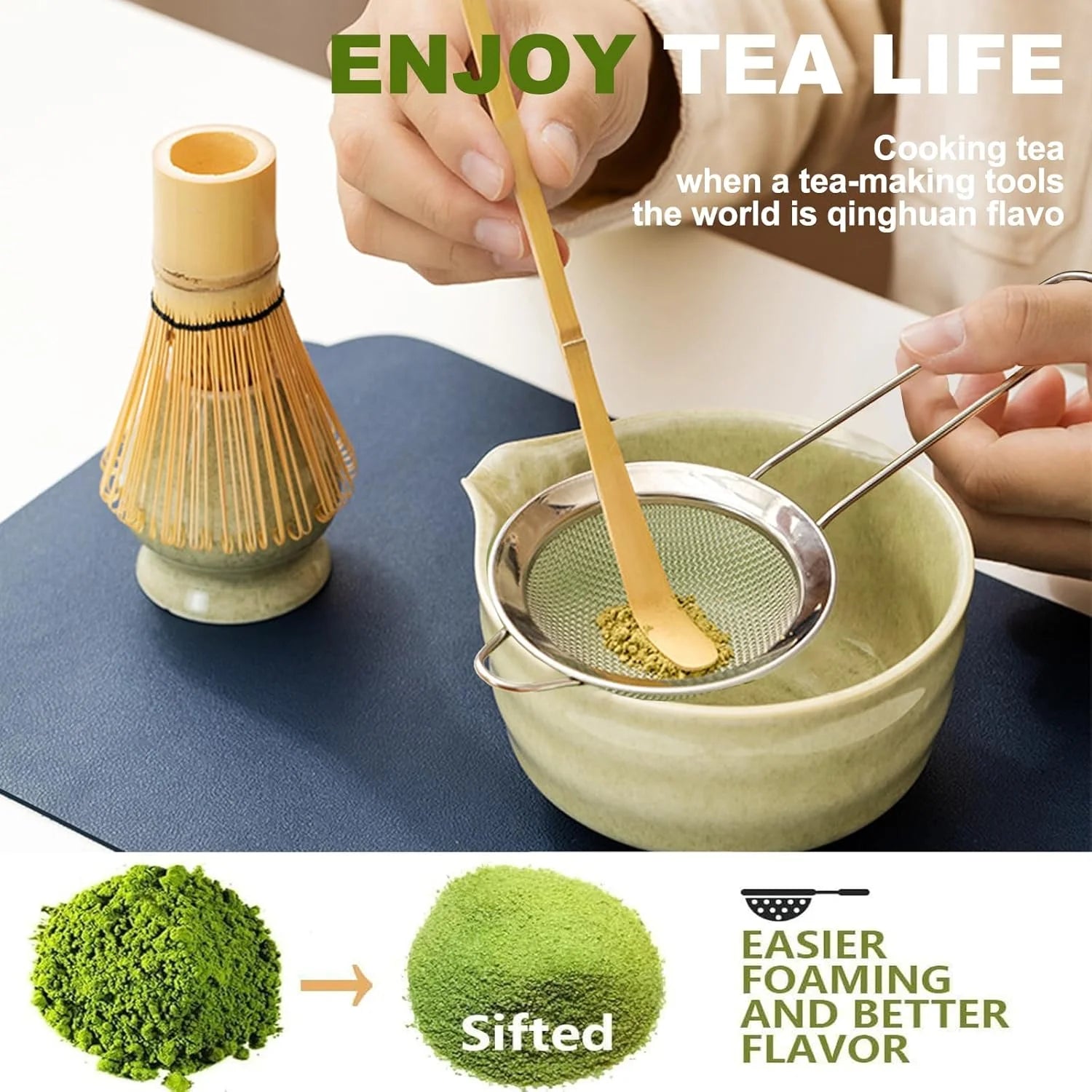 5 Pcs Matcha Whisk Set, Traditional Tea Ceremony Matcha Set with Bowl and Bamboo Whisks